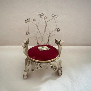 Vintage Tin Can Art Miniature Chair